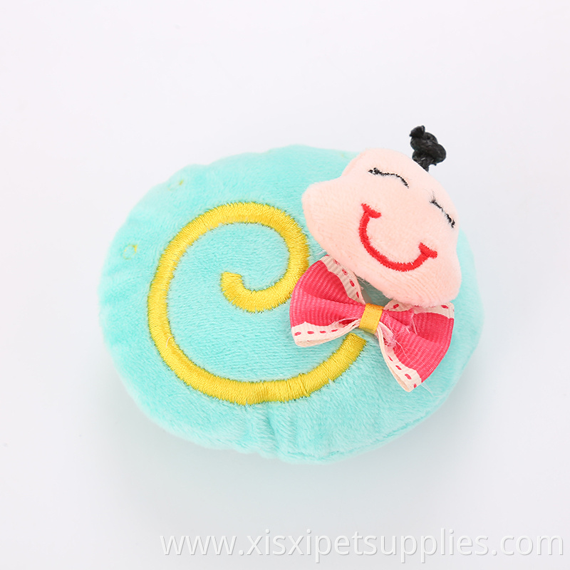 wholesale cute snail shape plush toys for cat playing with catnip